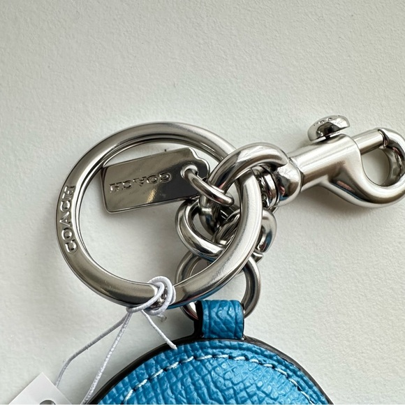 Coach Heart Bag Charm NWT Style CP368 in Bright Blue - Picture 4 of 8